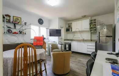 Imagem: O studio possui 1 Dormitório, 1 Banheiro, 1 Vaga na garagem