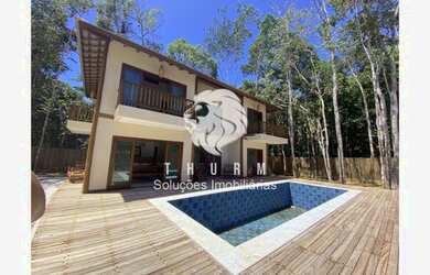 Imagem: A casa em condomínio possui 4 Dormitórios, 4 Banheiros, 2