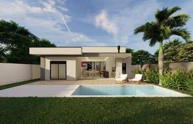 Imagem: A casa em condomínio possui 3 Dormitórios, 4 Banheiros e 211m²