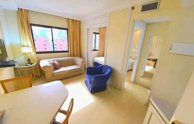 Imagem: O studio possui 1 Dormitório, 1 Banheiro, 1 Vaga na garagem