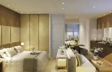 Imagem: O studio possui 1 Dormitório, 1 Banheiro, 1 Vaga na garagem