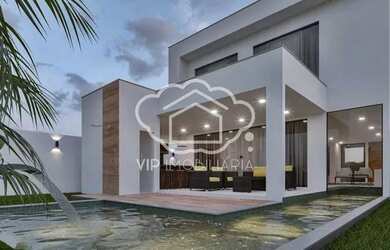 Imagem: A casa em condomínio possui 4 Dormitórios, 5 Banheiros, 2