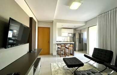 Imagem: O apartamento possui 1 Dormitório, 1 Banheiro, 1 Vaga na garagem