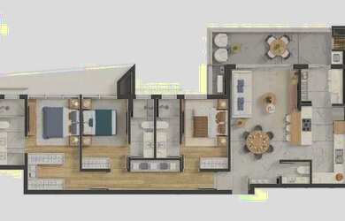 Imagem: O apartamento possui 3 Dormitórios, 4 Banheiros, 2 Vagas na