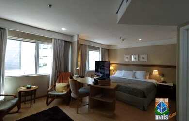 Imagem: O studio possui 1 Dormitório, 1 Banheiro, 1 Vaga na garagem