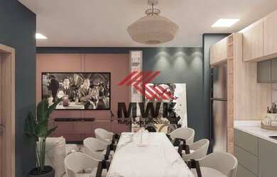 Imagem: O apartamento possui 2 Dormitórios, 1 Banheiro, 1 Vaga na garagem