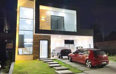 Imagem: A casa em condomínio possui 3 Dormitórios, 3 Banheiros, 4