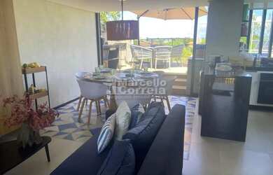 Imagem: A casa em condomínio e possui 3 Dormitórios, 4 Banheiros