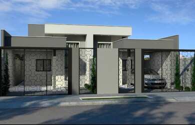 Imagem: A casa possui 3 Dormitórios, 2 Banheiros, 2 Vagas na garagem