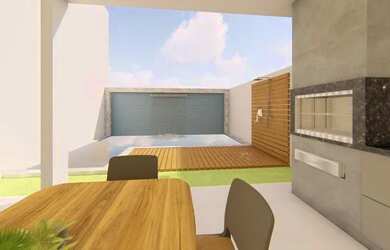 Imagem 4: Casa Alto Luxo com Projeto Inovador e Arrojado / Área gourmet com piscina...