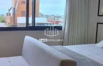 Imagem: O apartamento possui 1 Dormitório, 1 Banheiro, 1 Vaga na garagem