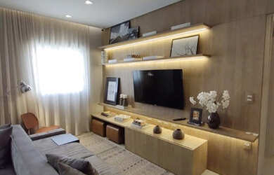 Imagem: O apartamento na cobertura possui 3 Dormitórios, 2 Banheiros