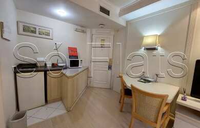 Imagem: O studio possui 1 Dormitório, 1 Banheiro, 1 Vaga na garagem