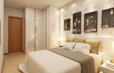 Imagem: O apartamento possui 2 Dormitórios, 1 Banheiro, 1 Vaga na garagem