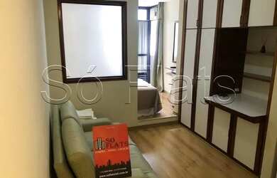 Imagem 1: Flat para locação no Poema Drummond com 30m², 1 dormitório e 1 vaga de garagem