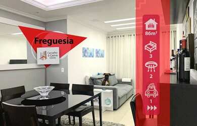 Imagem: O apartamento possui 3 Dormitórios, 2 Banheiros, 1 Vaga na