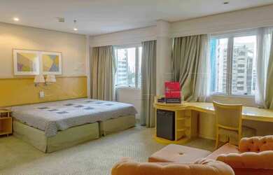 Imagem: O studio possui 1 Dormitório, 1 Banheiro, 1 Vaga na garagem