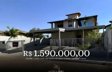 Imagem: A casa em condomínio possui 4 Dormitórios, 1 Banheiro, 4 Vagas