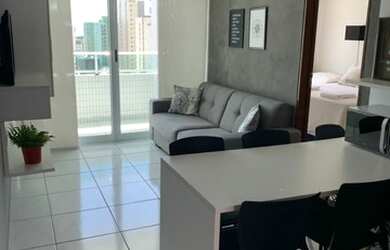 Imagem: O apartamento possui 1 Dormitório, 1 Banheiro, 1 Vaga na garagem