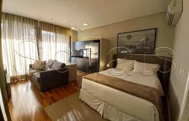 Imagem: O studio possui 1 Dormitório, 1 Banheiro, 1 Vaga na garagem