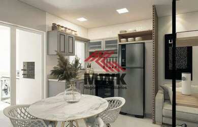 Imagem: O apartamento possui 2 Dormitórios, 1 Banheiro, 1 Vaga na garagem