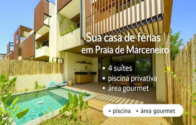 Imagem: A casa em condomínio possui 4 Dormitórios, 5 Banheiros, 2