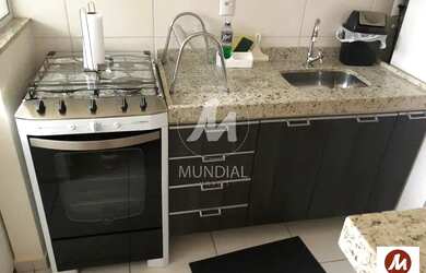 Imagem: O apartamento possui 1 Dormitório, 1 Banheiro, 1 Vaga na garagem