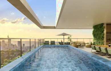 Imagem: O apartamento possui 1 Dormitório, 1 Banheiro, 1 Vaga na garagem