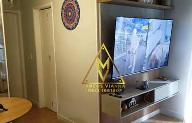 Imagem: O apartamento possui 2 Dormitórios, 1 Banheiro, 1 Vaga na garagem