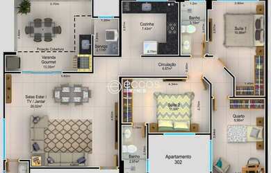 Imagem 3: APARTAMENTO RESIDENCIAL em UBERLÂNDIA - MG, NOVO MUNDO