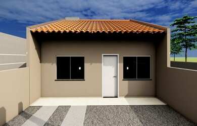 Imagem: A casa possui 3 Dormitórios, 1 Banheiro, 1 Vaga na garagem