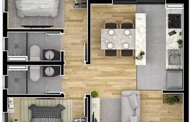 Imagem 10: APARTAMENTO com 1 dormitório à venda por R$ 300.900,00 no bairro Novo Mundo - CURITIBA / P