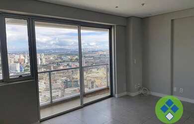 Imagem: O apartamento possui 1 Dormitório, 1 Banheiro, 1 Vaga na garagem