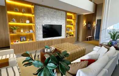 Imagem: A casa em condomínio possui 4 Dormitórios, 3 Banheiros, 4