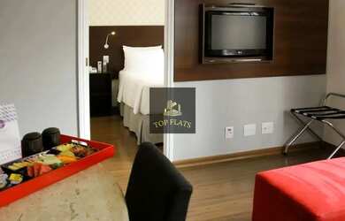 Imagem: O studio possui 1 Dormitório, 1 Banheiro, 1 Vaga na garagem