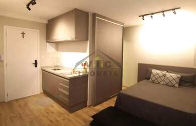 Imagem: O studio possui 1 Dormitório, 1 Banheiro, 1 Vaga na garagem