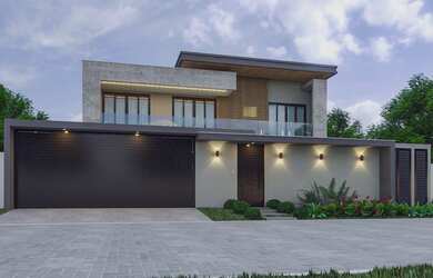 Imagem: A casa em condomínio possui 4 Dormitórios, 5 Banheiros, 2