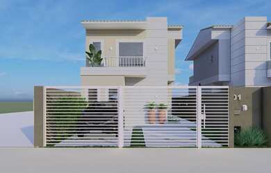 Imagem: A casa possui 3 Dormitórios, 3 Banheiros, 2 Vagas na garagem