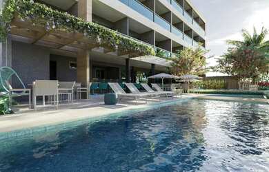 Imagem: O apartamento possui 1 Dormitório, 1 Banheiro, 1 Vaga na garagem