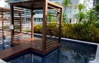 Imagem: O apartamento possui 1 Dormitório, 2 Banheiros, 1 Vaga na garagem