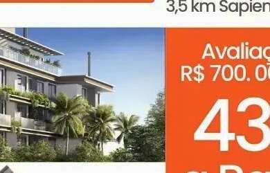 Imagem: O apartamento possui 1 Dormitório, 1 Banheiro, 1 Vaga na garagem