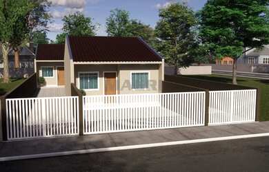 Imagem: A casa possui 2 Dormitórios, 2 Banheiros, 2 Vagas na garagem