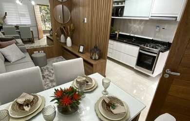 Imagem: O apartamento possui 2 Dormitórios, 1 Banheiro, 1 Vaga na garagem