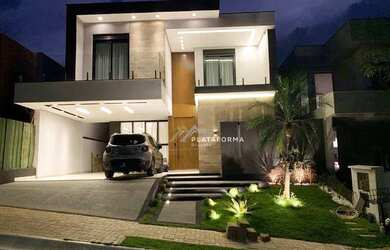 Imagem: A casa em condomínio possui 4 Dormitórios, 5 Banheiros, 4