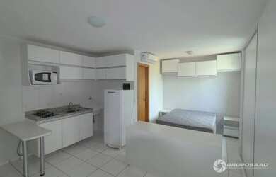 Imagem: O apartamento possui 1 Dormitório, 1 Banheiro, 1 Vaga na garagem