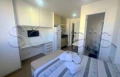 Imagem: O apartamento possui 1 Dormitório, 1 Banheiro, 1 Vaga na garagem