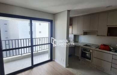 Imagem: O apartamento possui 1 Dormitório, 2 Banheiros, 1 Vaga na garagem