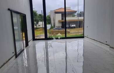 Imagem: A casa em condomínio possui 4 Dormitórios, 4 Banheiros, 3