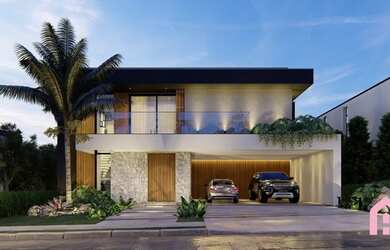 Imagem: A casa possui 4 Dormitórios, 3 Banheiros, 2 Vagas na garagem