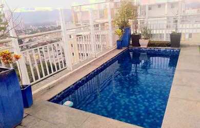 Imagem: O apartamento na cobertura possui 3 Dormitórios, 5 Banheiros